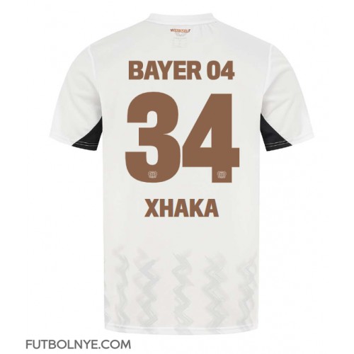 Camiseta Bayer Leverkusen Granit Xhaka #34 Visitante Equipación 2024-25 manga corta